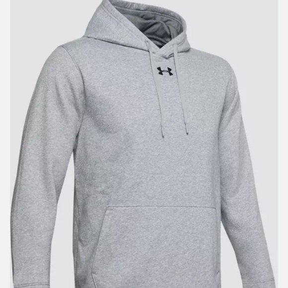 Under Armour Gray Hustle Fleece Hoodie Large Loose Fit - Picture 5 of 12